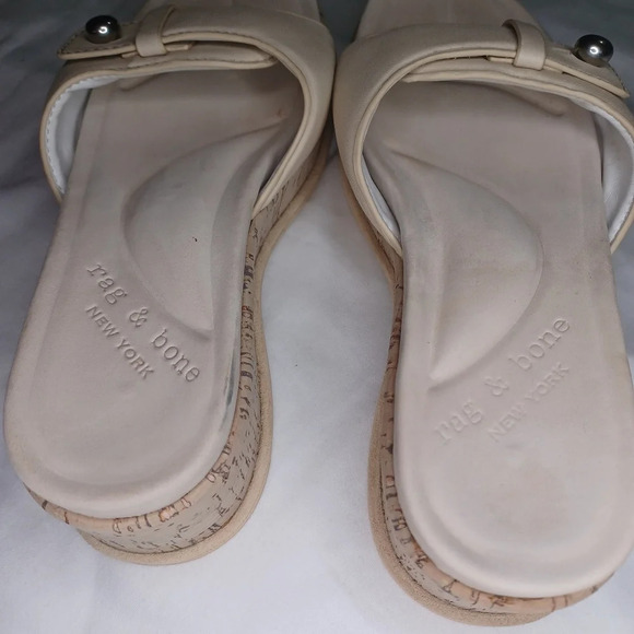 Rag & Bone Sommer Leather Platform Slides Size 38.5 US 8.5 - Picture 16 of 16